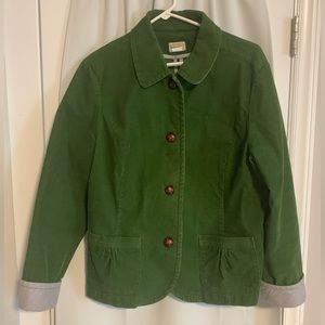 L.L. Bean Women’s Green Corduroy Blazer Jacket